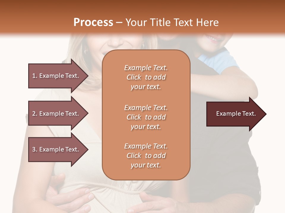 Portrait Embrace Happy Family PowerPoint Template