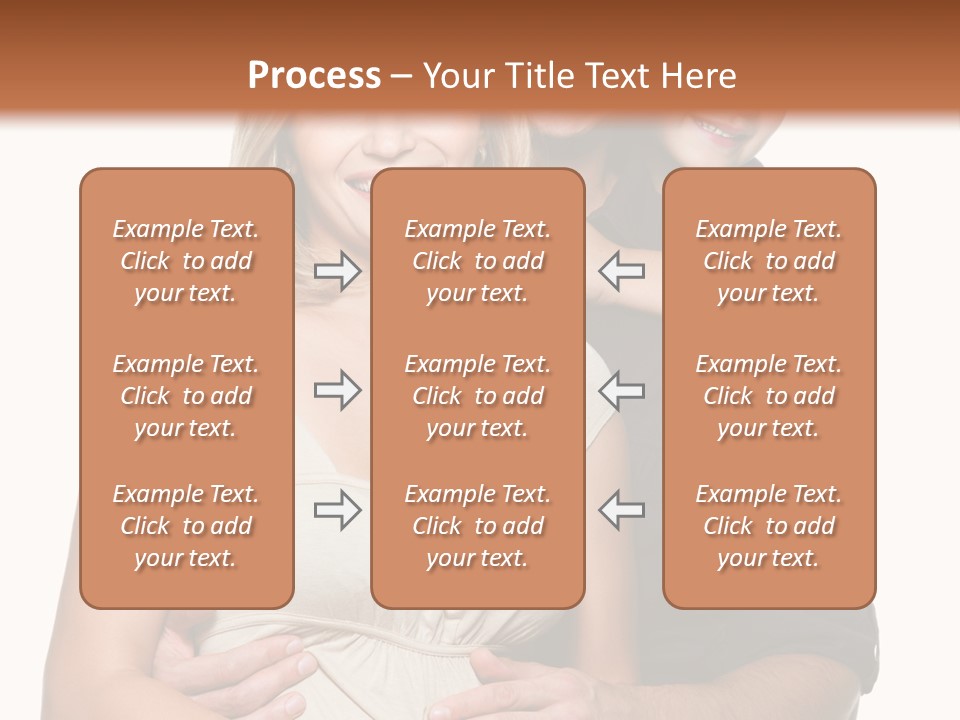 Portrait Embrace Happy Family PowerPoint Template