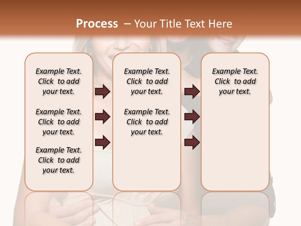 Portrait Embrace Happy Family PowerPoint Template