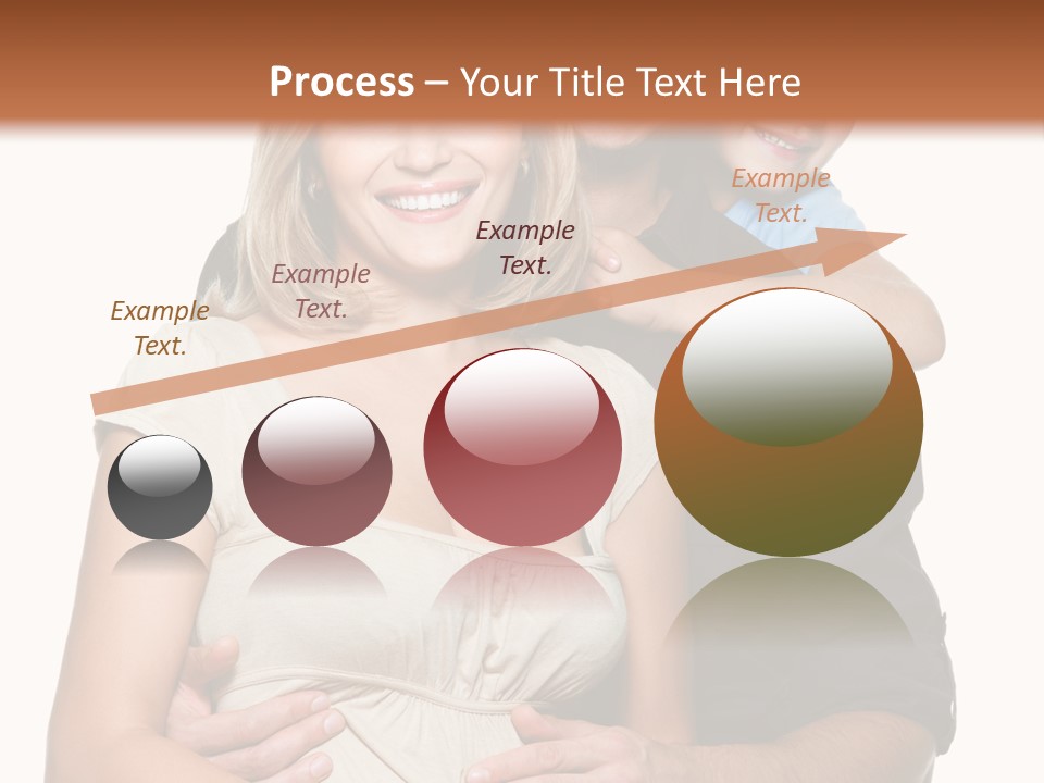 Portrait Embrace Happy Family PowerPoint Template