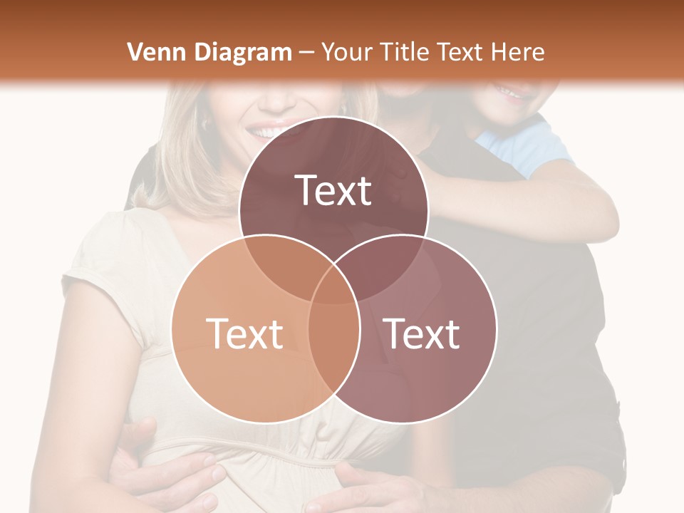 Portrait Embrace Happy Family PowerPoint Template
