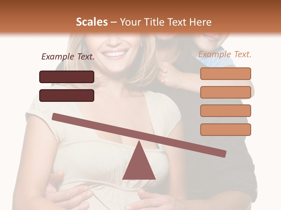 Portrait Embrace Happy Family PowerPoint Template