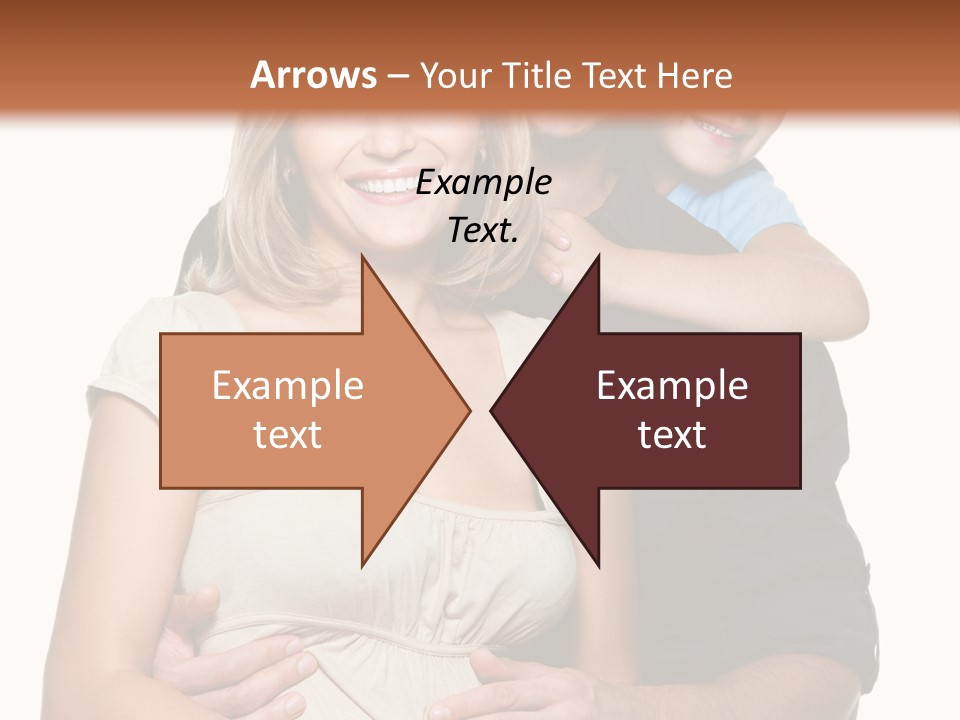 Portrait Embrace Happy Family PowerPoint Template