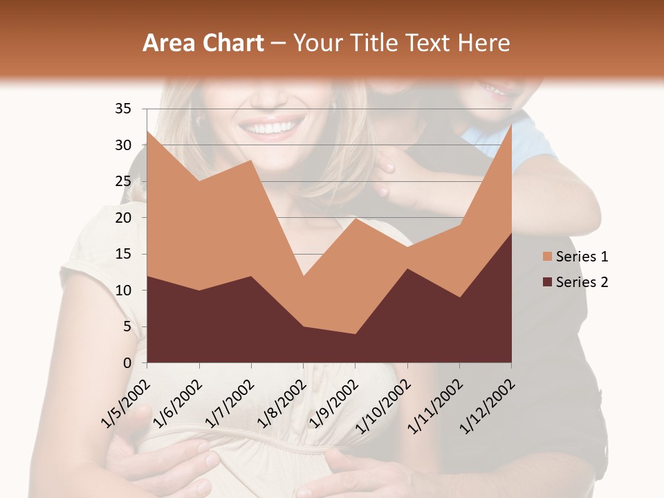 Portrait Embrace Happy Family PowerPoint Template