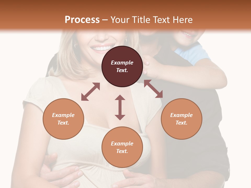 Portrait Embrace Happy Family PowerPoint Template