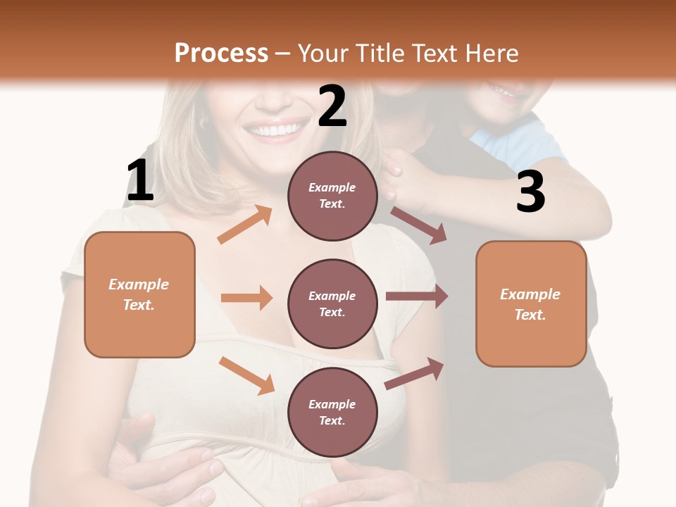 Portrait Embrace Happy Family PowerPoint Template