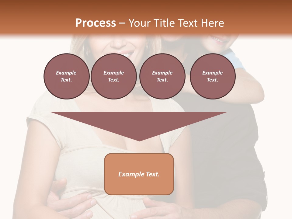 Portrait Embrace Happy Family PowerPoint Template