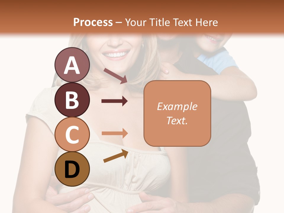 Portrait Embrace Happy Family PowerPoint Template