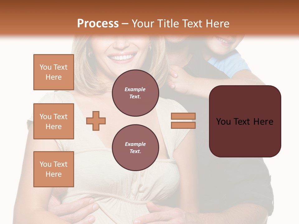 Portrait Embrace Happy Family PowerPoint Template