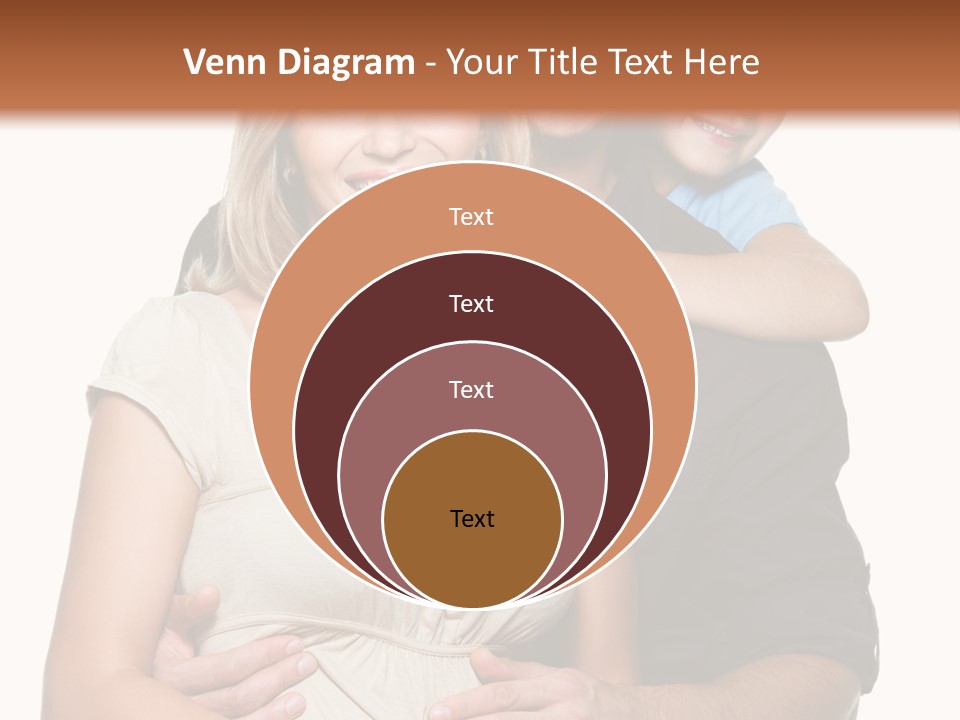 Portrait Embrace Happy Family PowerPoint Template