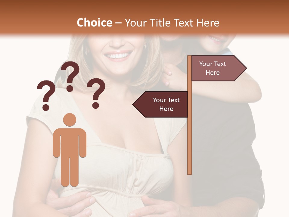 Portrait Embrace Happy Family PowerPoint Template