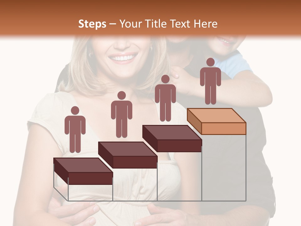 Portrait Embrace Happy Family PowerPoint Template