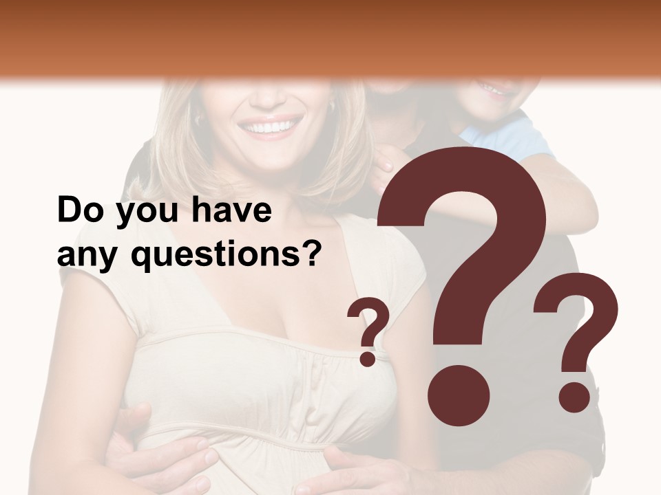 Portrait Embrace Happy Family PowerPoint Template