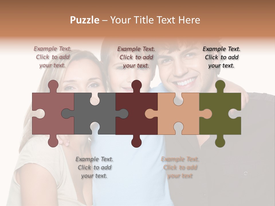 Years Isolated Family Happy PowerPoint Template