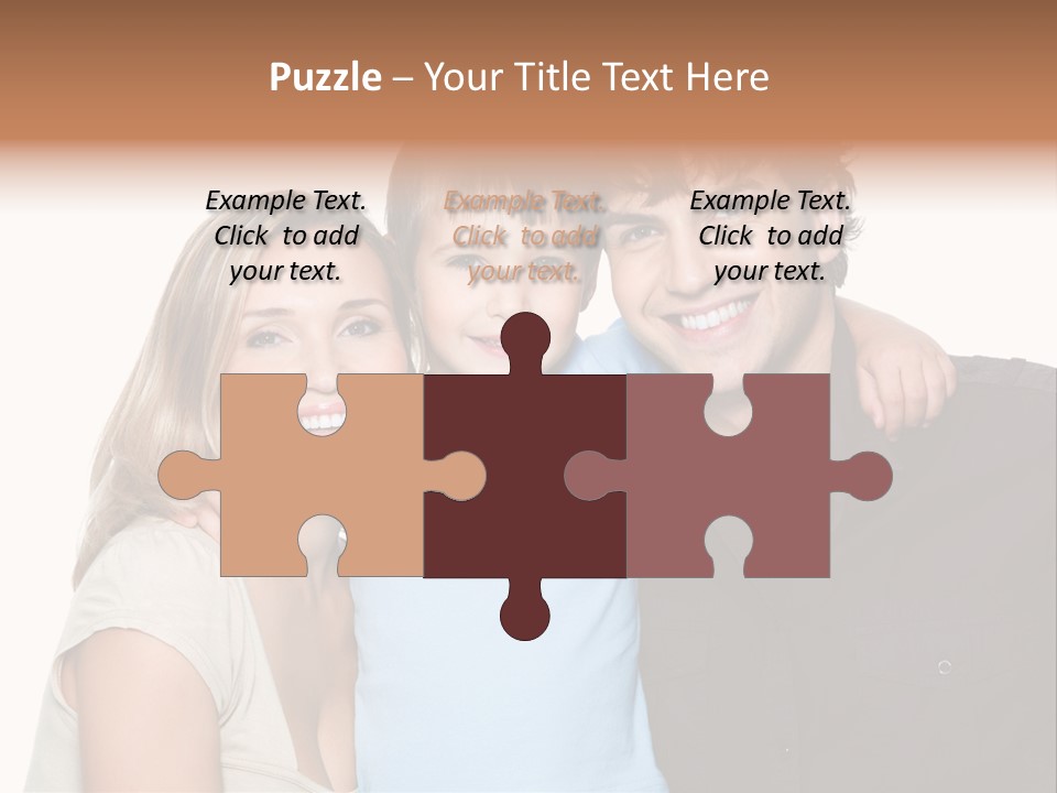 Years Isolated Family Happy PowerPoint Template