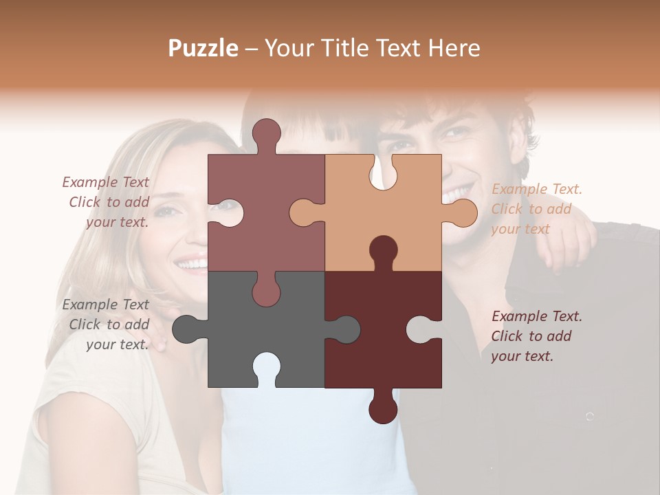 Years Isolated Family Happy PowerPoint Template