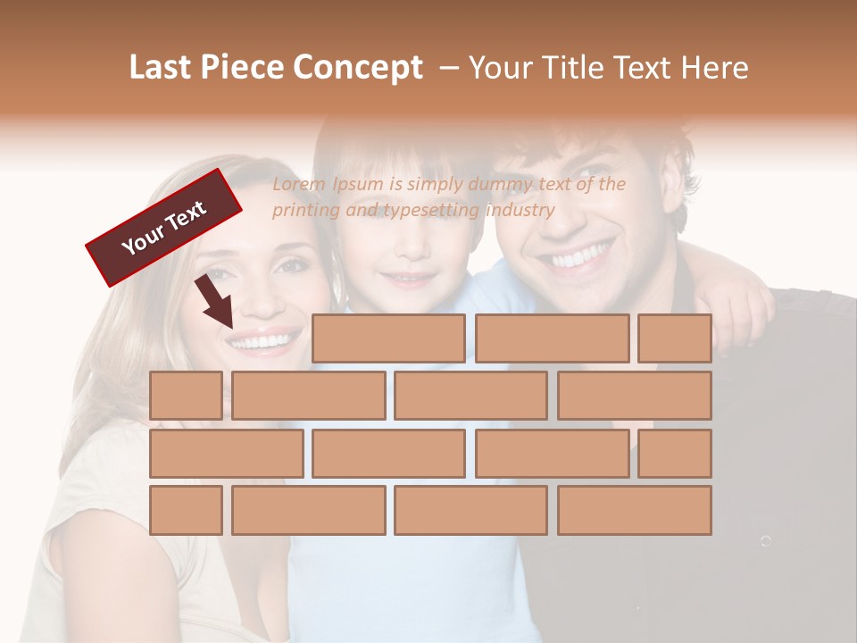 Years Isolated Family Happy PowerPoint Template