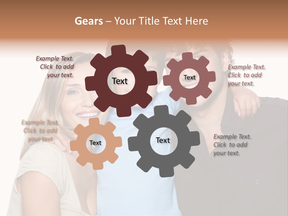 Years Isolated Family Happy PowerPoint Template