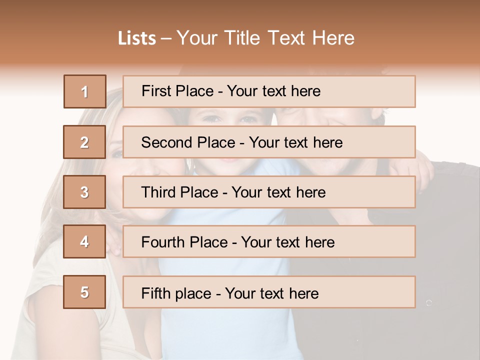 Years Isolated Family Happy PowerPoint Template