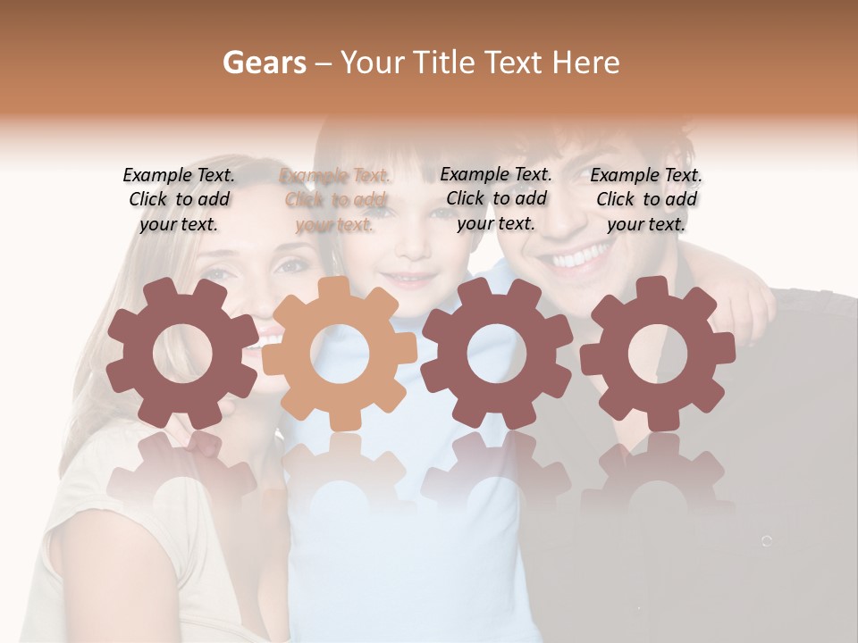 Years Isolated Family Happy PowerPoint Template