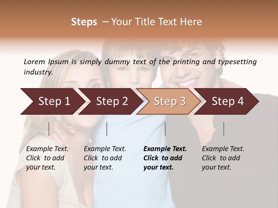 Years Isolated Family Happy PowerPoint Template