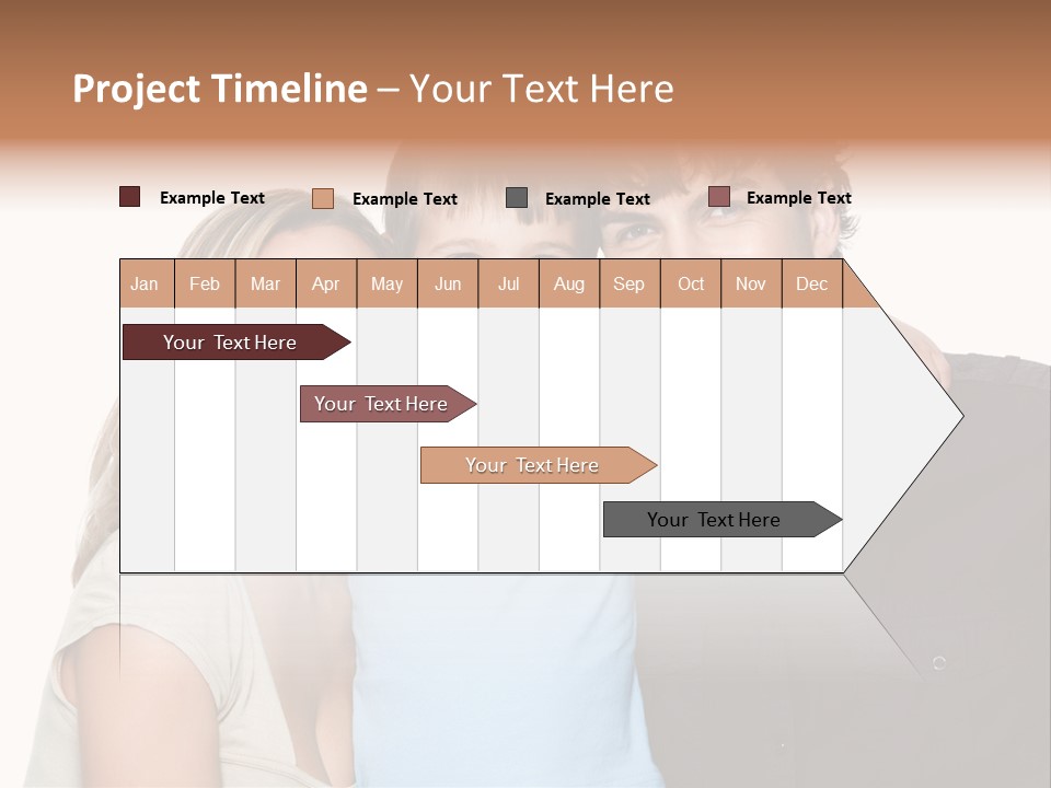 Years Isolated Family Happy PowerPoint Template
