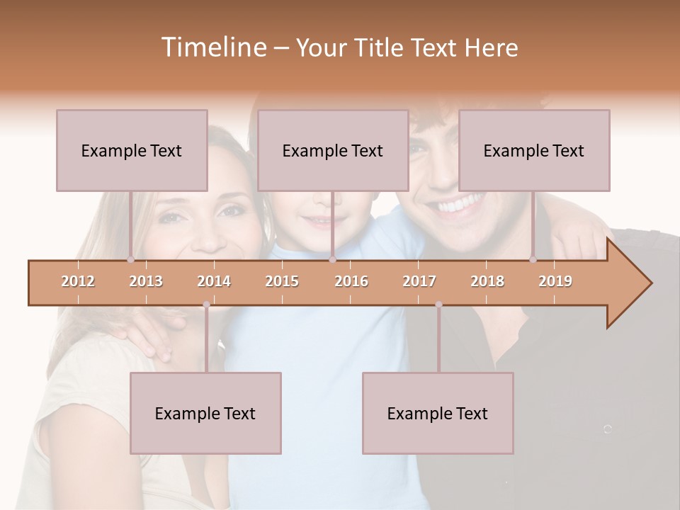 Years Isolated Family Happy PowerPoint Template