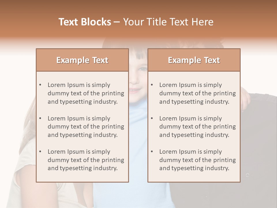 Years Isolated Family Happy PowerPoint Template