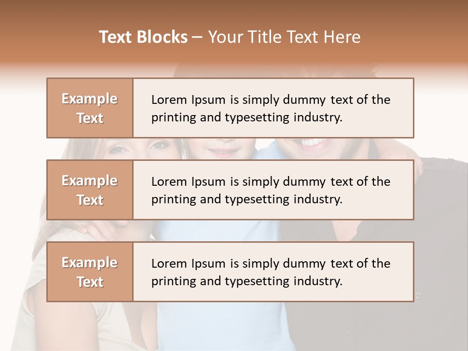 Years Isolated Family Happy PowerPoint Template