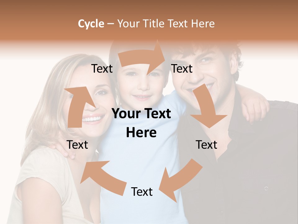 Years Isolated Family Happy PowerPoint Template