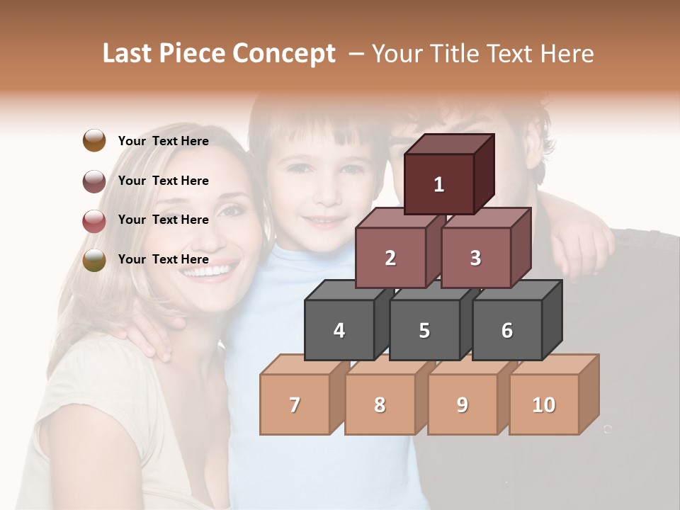 Years Isolated Family Happy PowerPoint Template