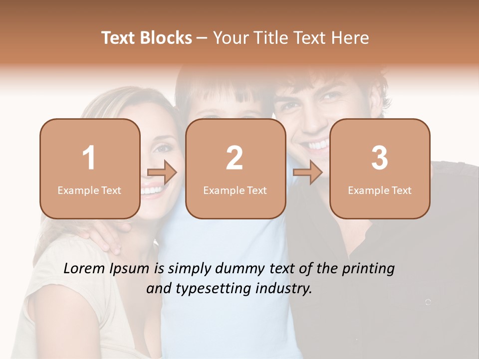 Years Isolated Family Happy PowerPoint Template