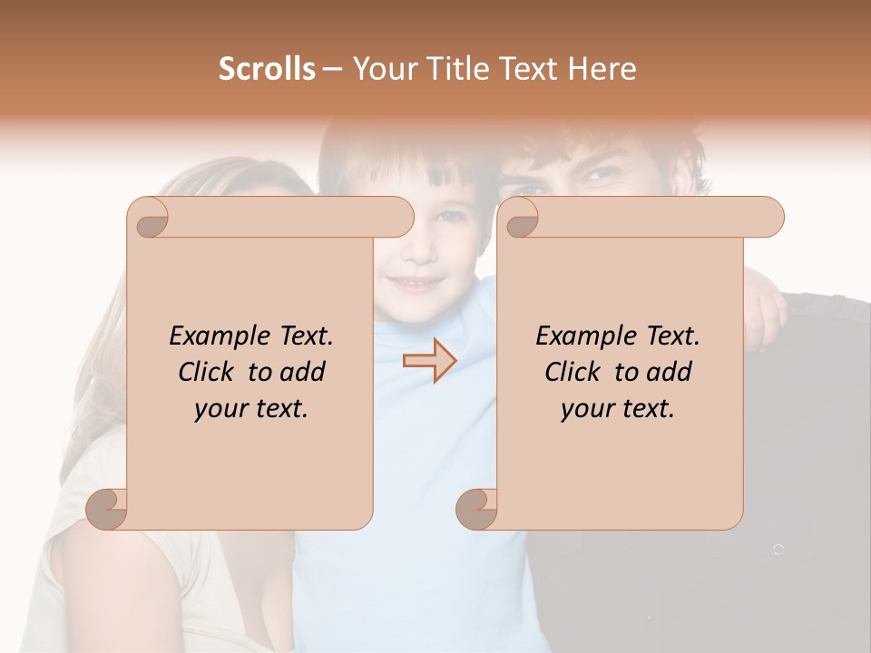 Years Isolated Family Happy PowerPoint Template