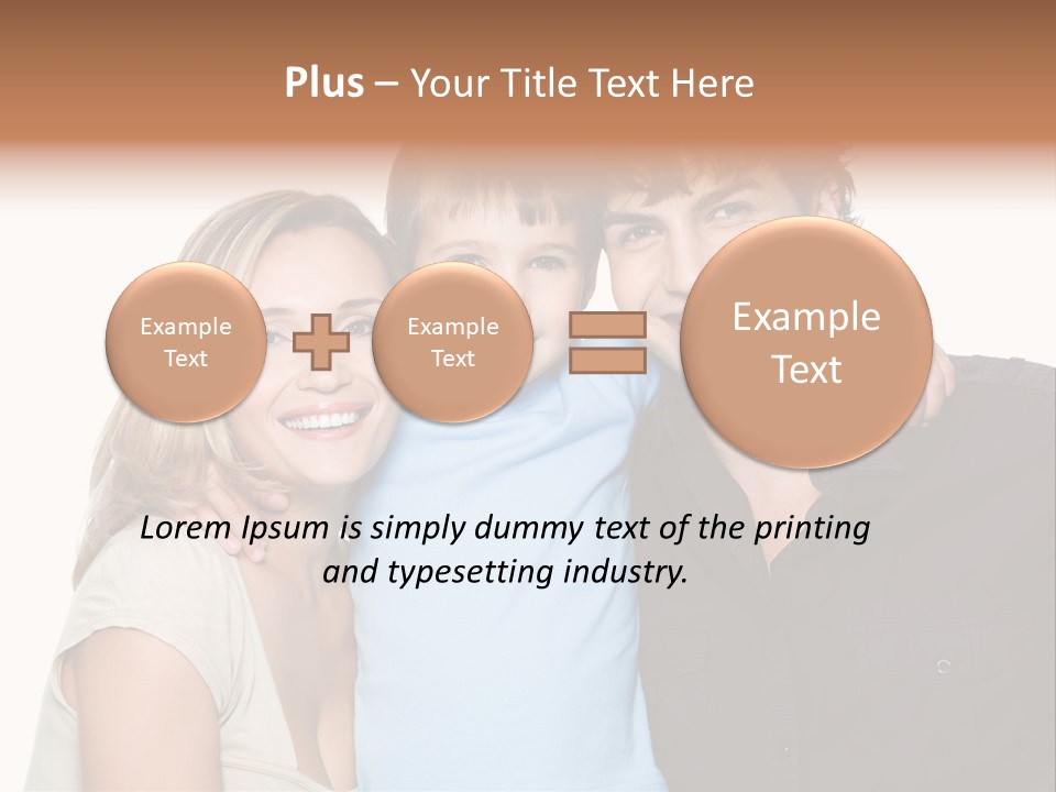 Years Isolated Family Happy PowerPoint Template