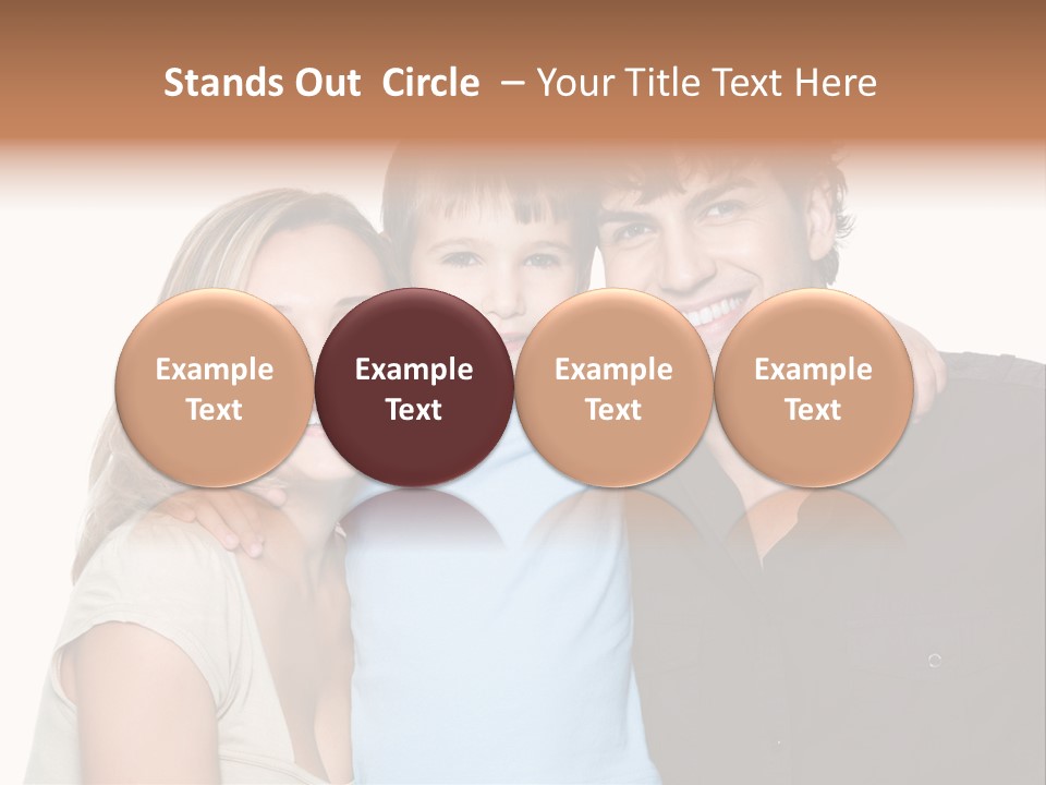 Years Isolated Family Happy PowerPoint Template