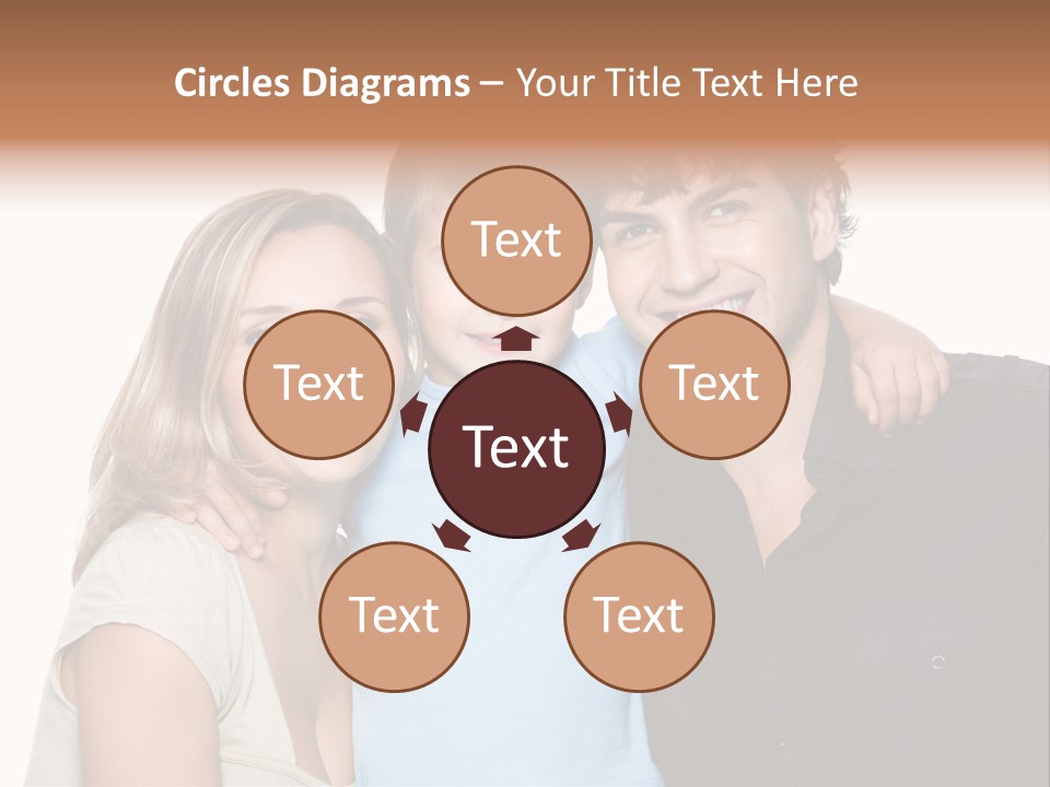 Years Isolated Family Happy PowerPoint Template