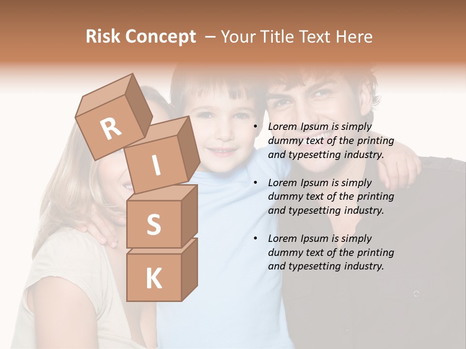 Years Isolated Family Happy PowerPoint Template