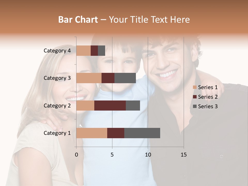 Years Isolated Family Happy PowerPoint Template
