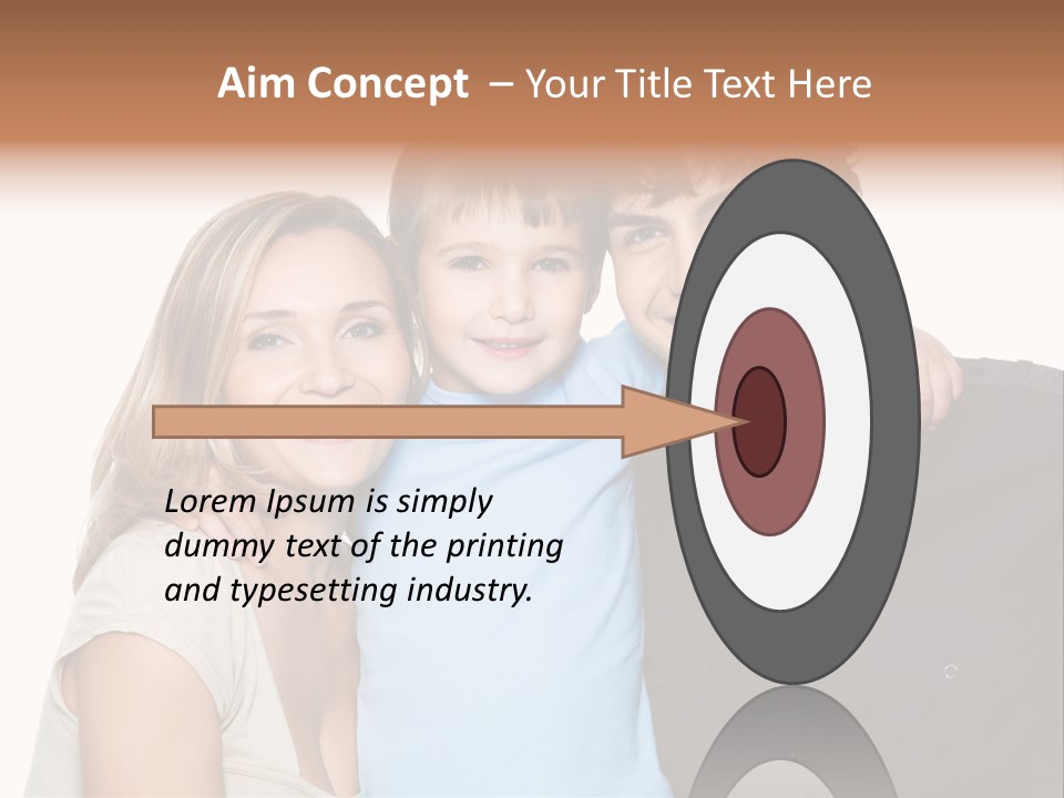 Years Isolated Family Happy PowerPoint Template