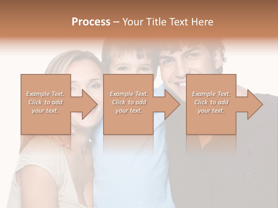 Years Isolated Family Happy PowerPoint Template