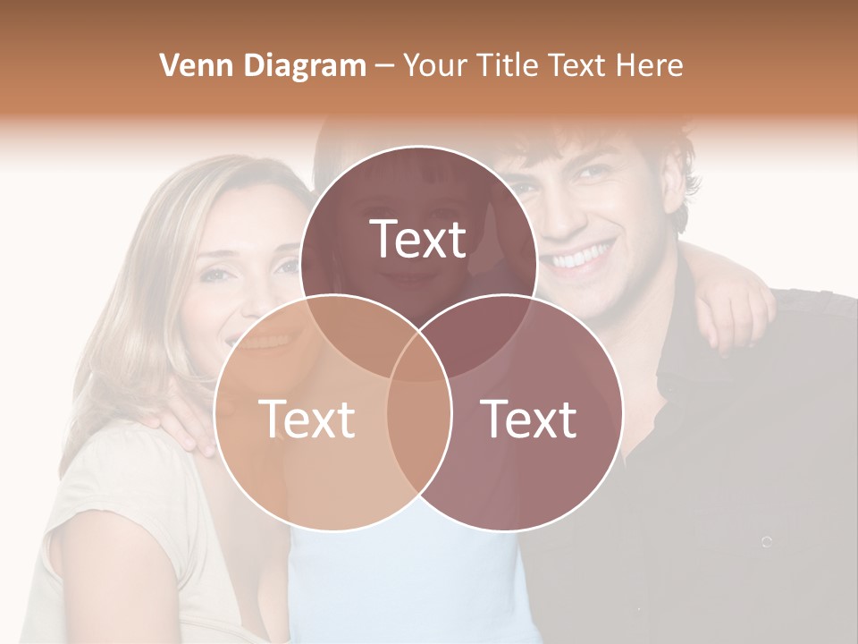 Years Isolated Family Happy PowerPoint Template