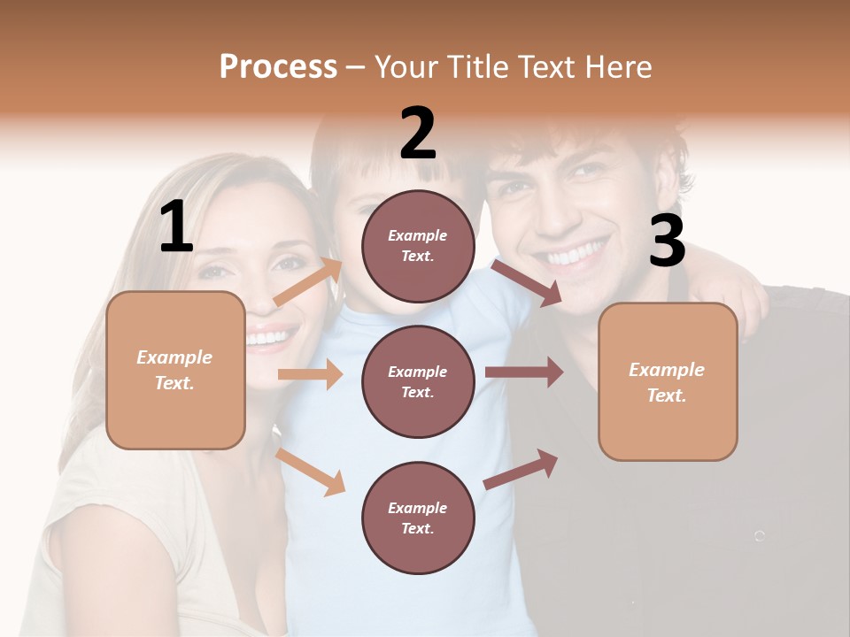 Years Isolated Family Happy PowerPoint Template