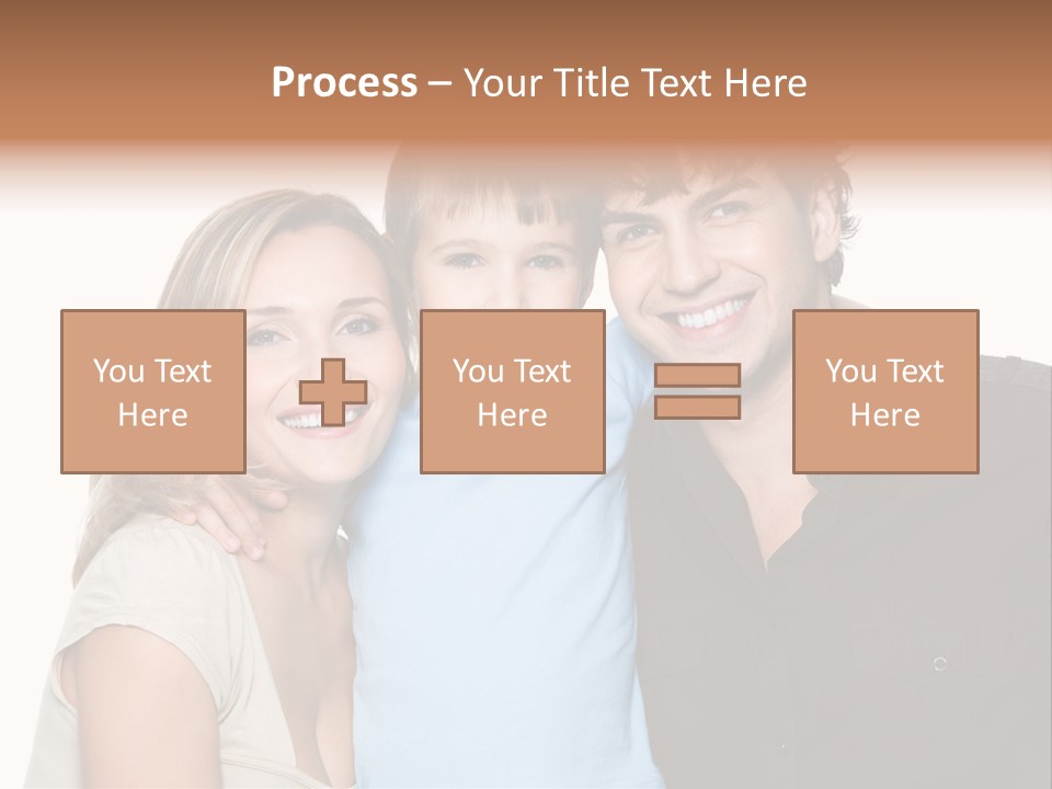 Years Isolated Family Happy PowerPoint Template