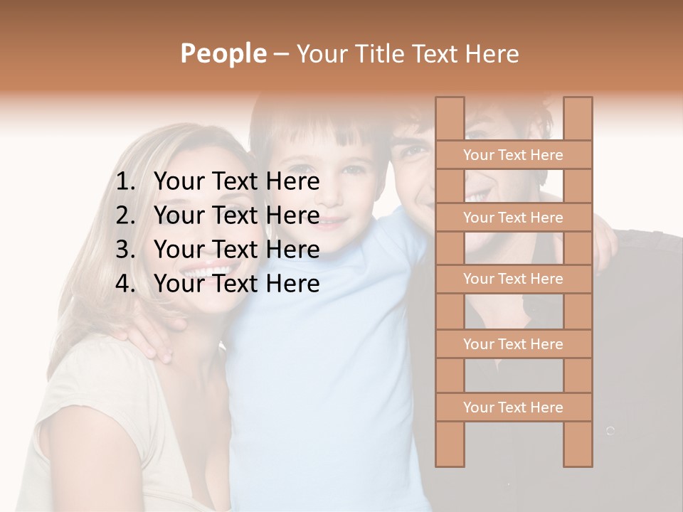 Years Isolated Family Happy PowerPoint Template