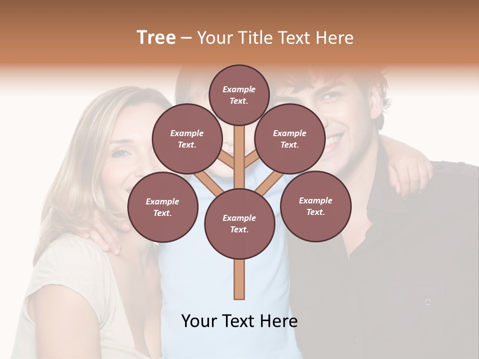 Years Isolated Family Happy PowerPoint Template