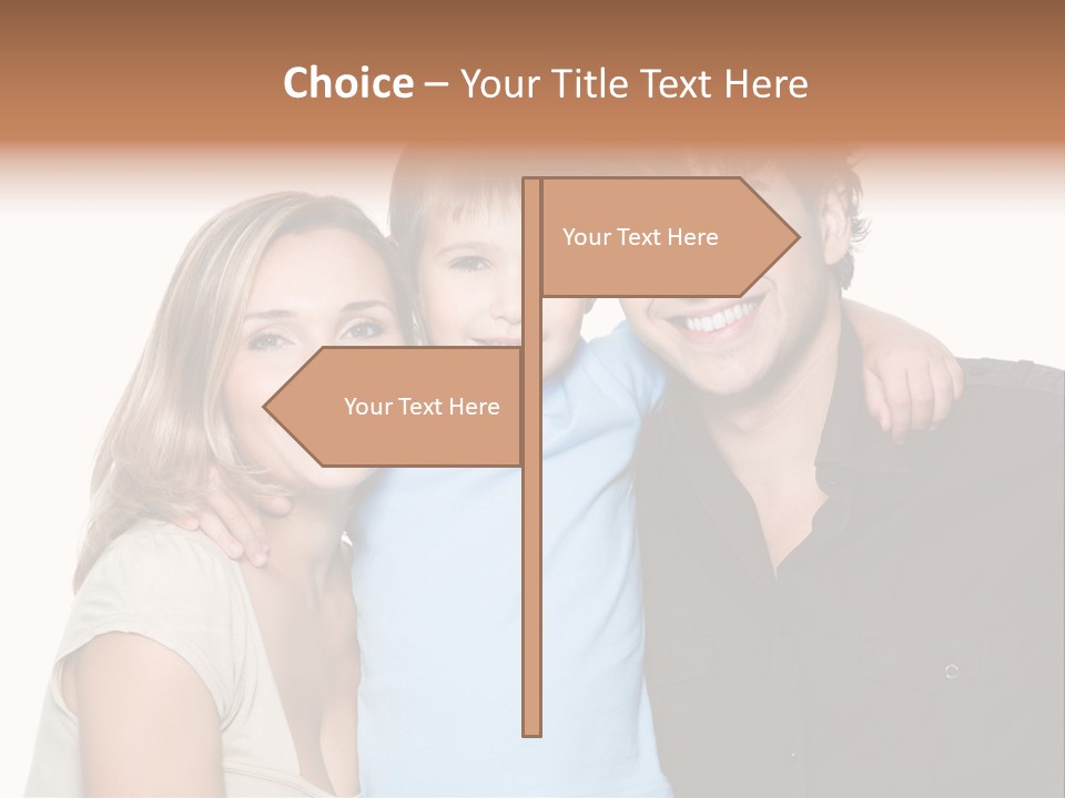 Years Isolated Family Happy PowerPoint Template