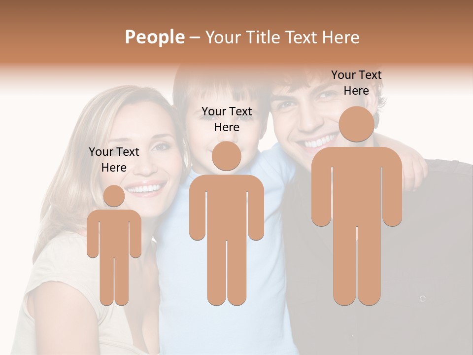 Years Isolated Family Happy PowerPoint Template