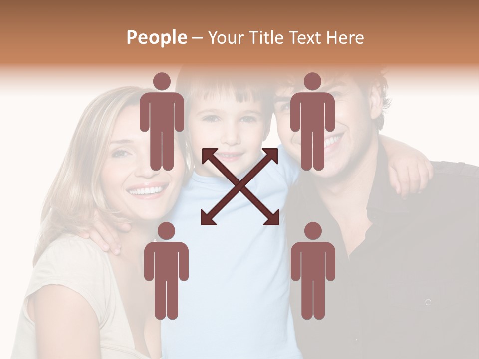Years Isolated Family Happy PowerPoint Template