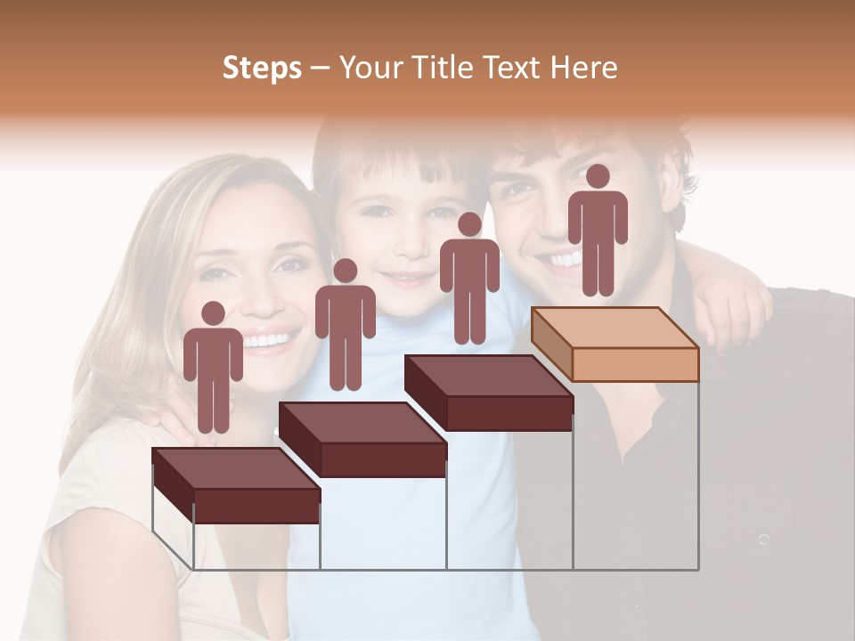 Years Isolated Family Happy PowerPoint Template
