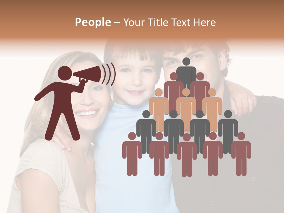 Years Isolated Family Happy PowerPoint Template